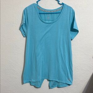 Women's Blue Short Sleeve Top